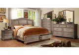 CM7613EK-BED Belgrade I Rustic Natural Tone Eastern King Platform Storage Bed w/Dresser and Mirror