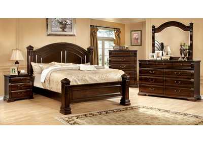 Burleigh California King Poster Bed w/Dresser and Mirror
