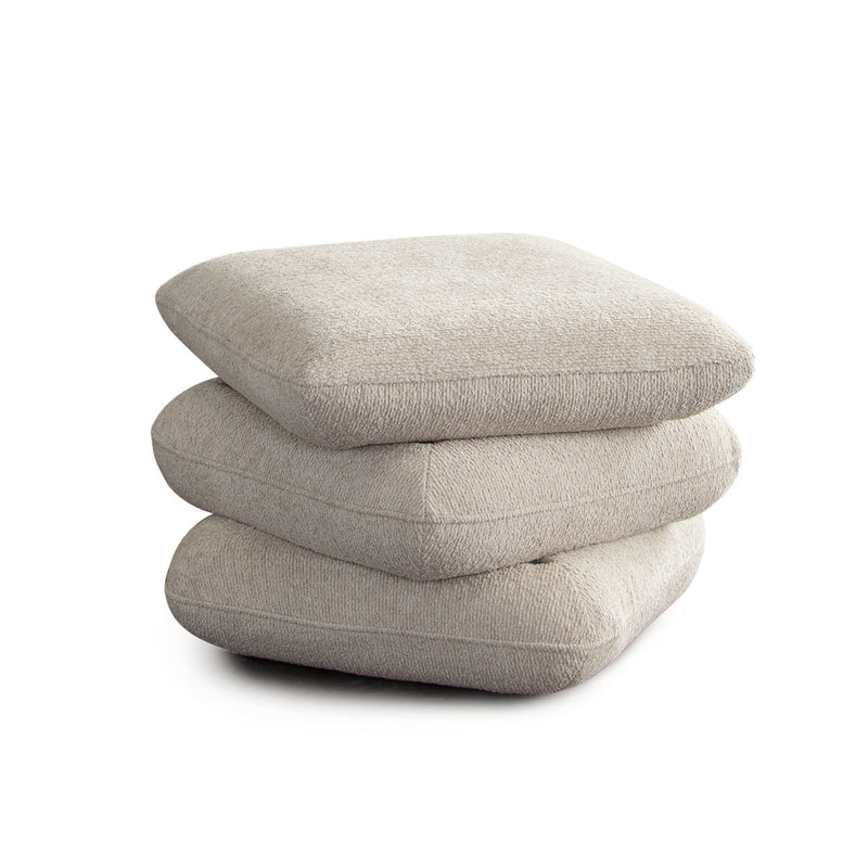 Code Three-Tiered Cushion Ottoman in Birch Performance Fabric