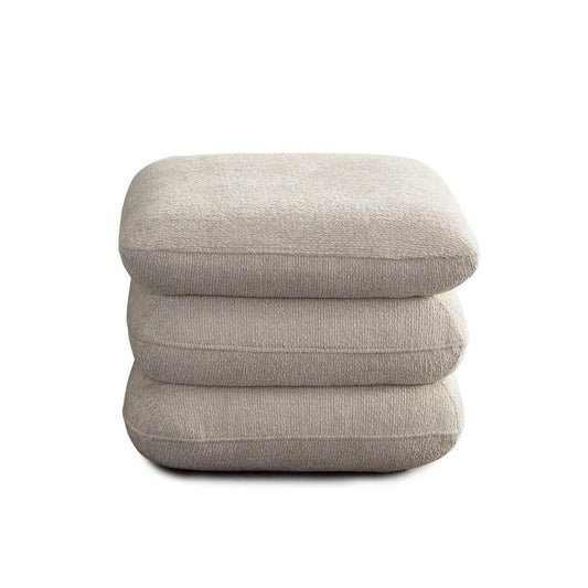 Code Three-Tiered Cushion Ottoman in Birch Performance Fabric