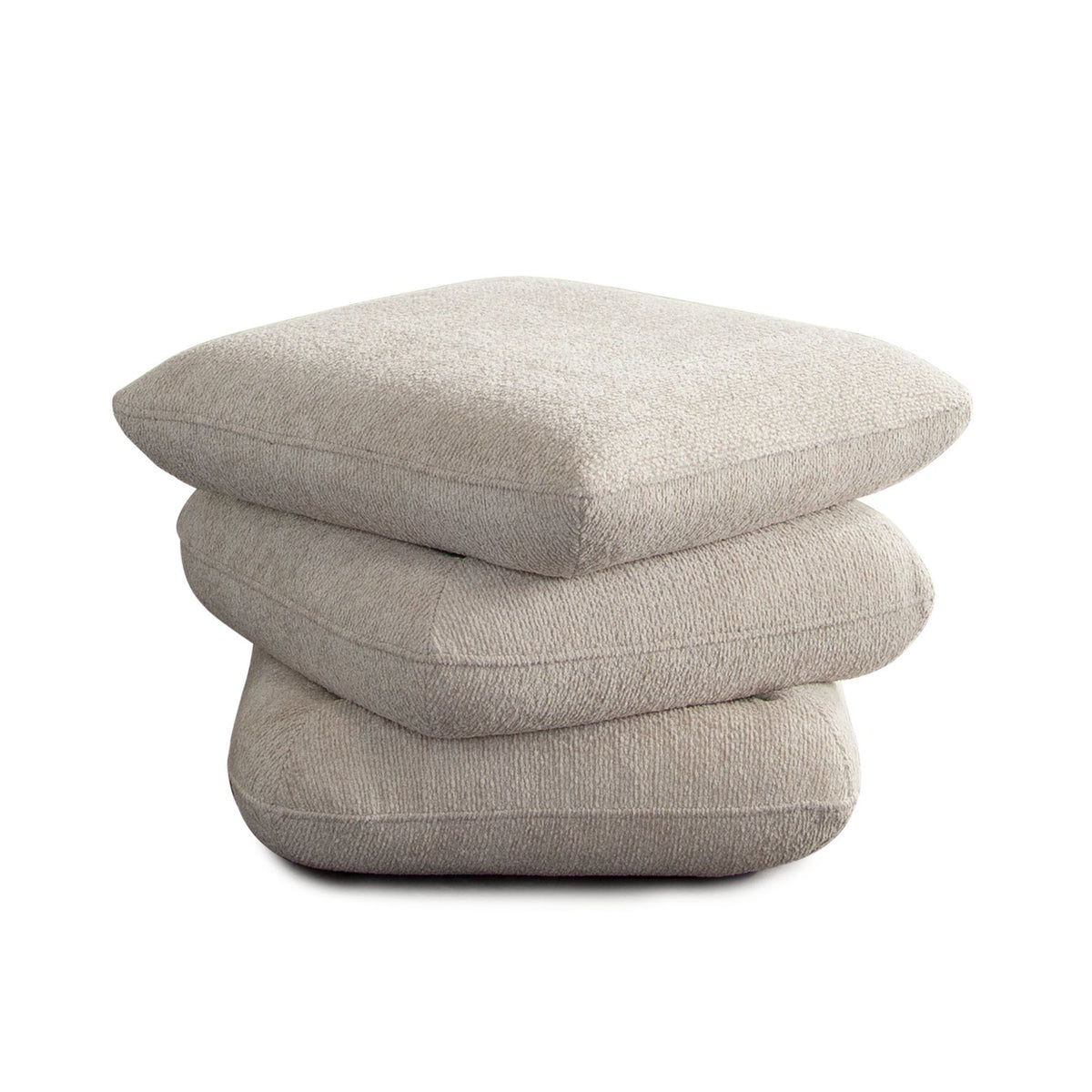 Code Three-Tiered Cushion Ottoman in Birch Performance Fabric
