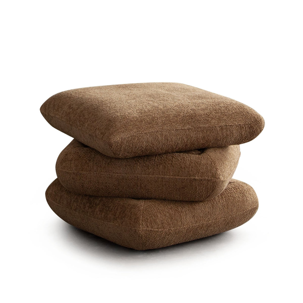 Code Three-Tiered Cushion Ottoman in Dune Medal Bronze Performance Fabric