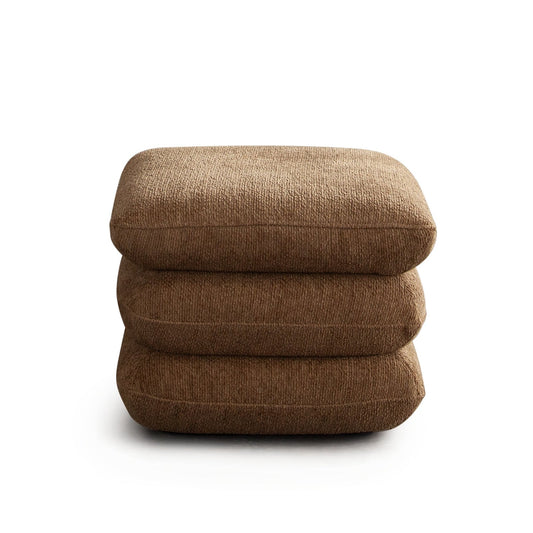 Code Three-Tiered Cushion Ottoman in Dune Medal Bronze Performance Fabric