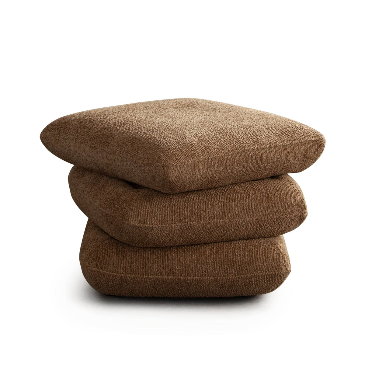 Code Three-Tiered Cushion Ottoman in Dune Medal Bronze Performance Fabric