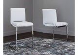 CR-G5115-25-2 Sunset Trading Delta 24" Upholstered Barstools | Two Counter Height Stools | S-Shaped Chrome Cantilever Base | Light Gray Padded Upholstery | Set of 2 | Dining Room, Home Bar, Pub, Kitchen Island Seating