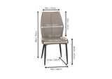 CR-G5458-09-2 Sunset Trading Mara Faux Leather Dining Chairs |Set of 2 | Matte Black Metal Legs | Mocha Brown Padded Upholstered Seats | Contemporary, Modern Kitchen Sidechairs