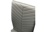 CR-G5466-01-2 Sunset Trading Mist Faux Leather Upholstered Dining Chairs| S-Shaped Polished Chrome Cantilever Base | Charcoal Gray Padded Seats and High Backs | Set of 2 | Contemporary, Modern Kitchen Accent Sidechairs