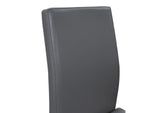 CR-G5655-03-2 Sunset Trading Sela Upholstered Breuer Dining Chairs | S-Shaped Chrome Cantilever Base | Charcoal Gray Padded Faux Leather Seats | Set of 2 | Contemporary, Modern Kitchen Seating