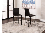 CR-K2289-24-6 Sunset Trading Juno 24" Black Barstools | Set of 6 | Counter Height Dining Stools with Powder Coated Metal Legs | Dining Room, Home Bar, Kitchen Island Seating