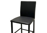 CR-K2289-24-6 Sunset Trading Juno 24" Black Barstools | Set of 6 | Counter Height Dining Stools with Powder Coated Metal Legs | Dining Room, Home Bar, Kitchen Island Seating