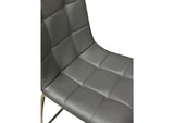 CR-ND482-24-2 Sunset Trading Nia 24" Faux Leather Barstools | Two Counter Height Stools | Chrome Legs | Charcoal Gray | Dining Room, Home Bar, Pub, Kitchen Island Seating