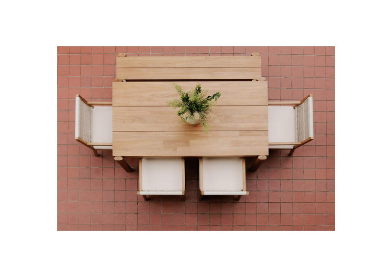 CV-1021-24 Tempo Outdoor Dining Bench Natural