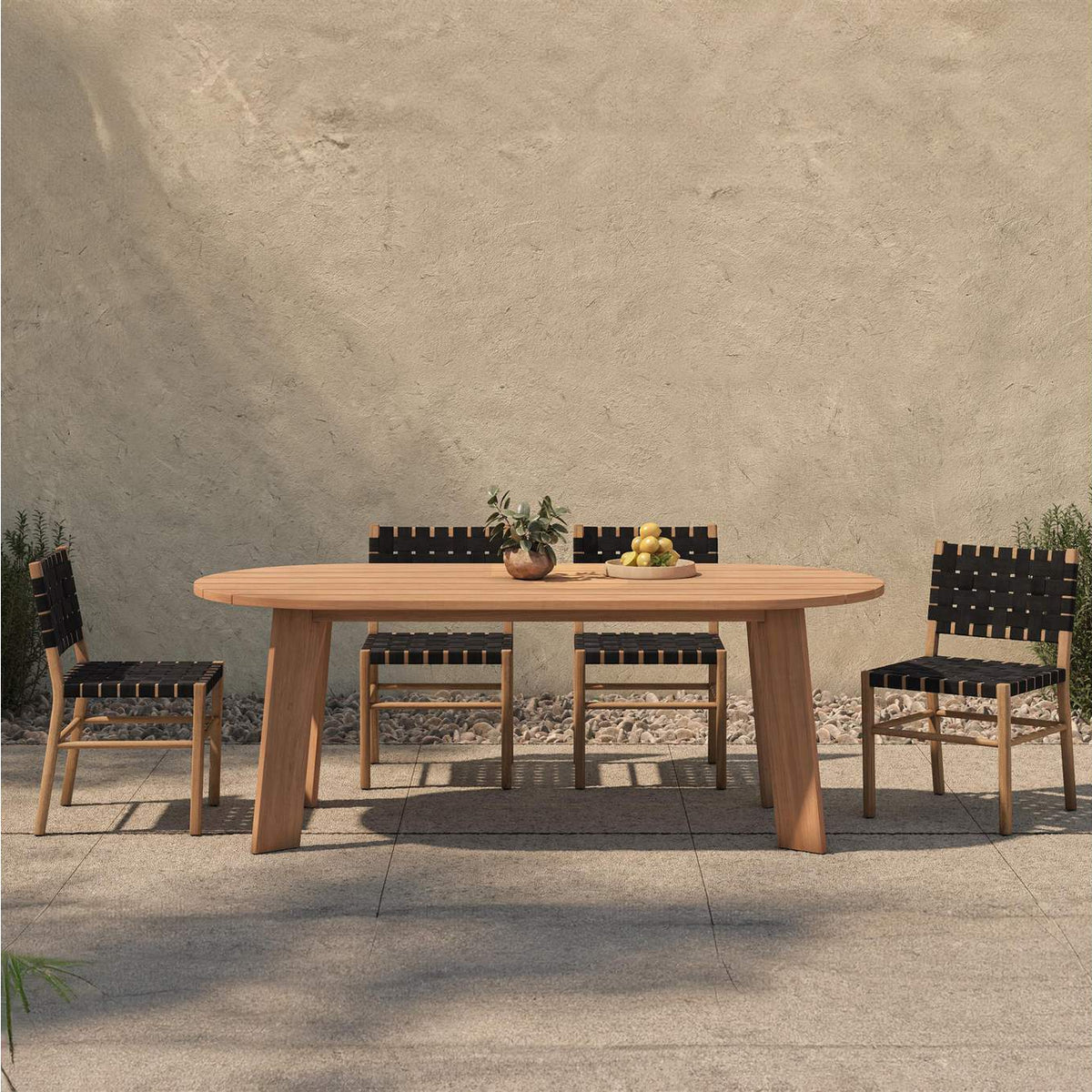 CV-1025-24 Delta Oval Outdoor Dining Table Natural