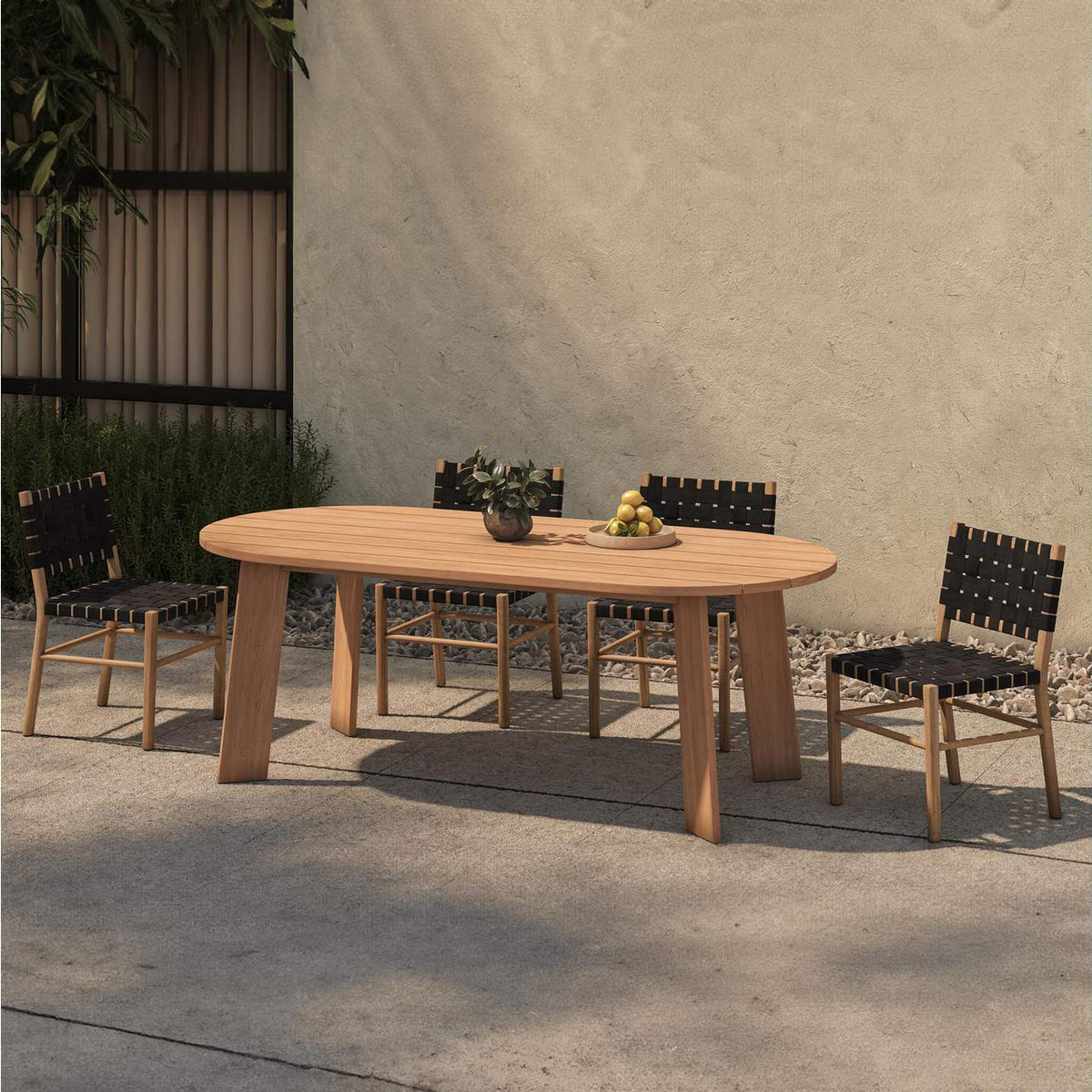 CV-1025-24 Delta Oval Outdoor Dining Table Natural