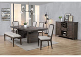 DLU-CA113-4C-BNSR7PC Sunset Trading Cali 7 Piece Extendable Dining Set | Bench | Server