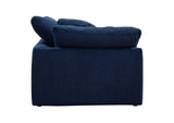 SU-1458-49-2C Sunset Trading Contemporary Puff Collection 2PC Slipcovered Modular Sectional Sofa | Performance Fabric Washable Water-Resistant Stain-Proof | 88" Deep-Seating Down-Filled Couch | Navy Blue