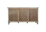 CC-CAB1709S-DW Sunset Trading Cottage Arrow Credenza | Driftwood Brown Solid Wood | Fully Assembled Sideboard