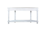 CC-TAB241TLD-VWSV Sunset Trading Cottage Display Table | Vintage White/Salvage Brown Solid Wood | Fully Assembled Sideboard