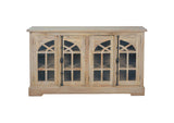 CC-CAB1706S-DW Sunset Trading Cottage Glazed Credenza | Driftwood Brown