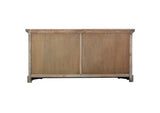 CC-CAB924S-DW Sunset Trading Cottage Display Credenza | Driftwood Brown