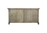 CC-CAB1705S-DW Sunset Trading Cottage Glazed Sideboard | Driftwood Brown