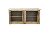 CC-CAB1705S-DW Sunset Trading Cottage Glazed Sideboard | Driftwood Brown