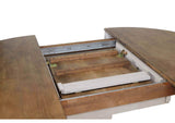 DLU-CG4260CB-GO Sunset Trading Country Grove Round or Oval Extendable Pub Table | Distressed Gray and Brown Wood