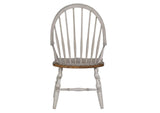 DLU-CG-C30A-GO Sunset Trading Country Grove Windsor Dining Chair with Arms| Distressed Gray and Brown Wood