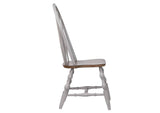 DLU-CG-C30-GO-2 Sunset Trading Country Grove Windsor Dining Chair | Distressed Gray and Brown Wood | Set of 2