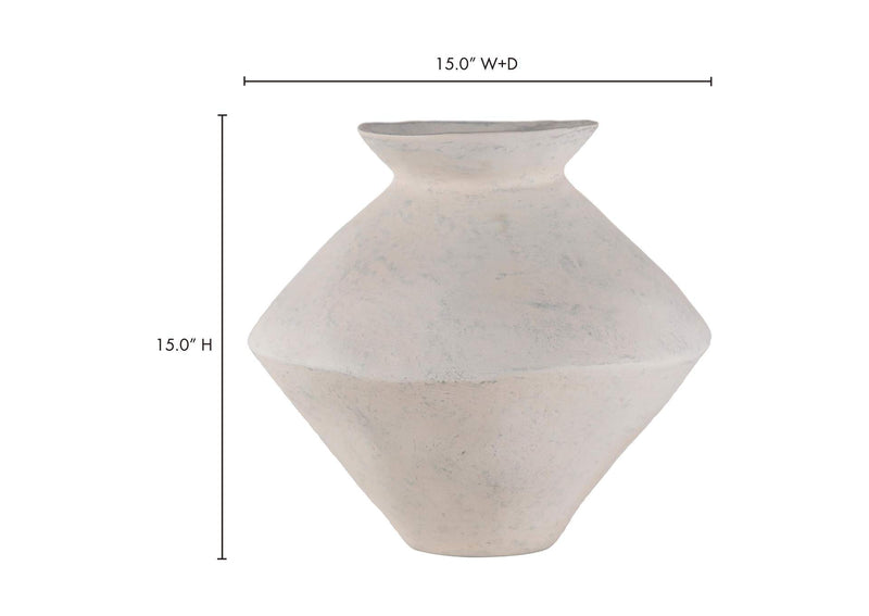 DD-1036-18 Raja Medium Decorative Vessel White