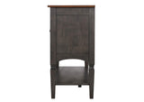 DLU-DK1122-TA Sunset Trading Dakota 54" Buffet Server Table with Cabinets Drawers and Shelf | Dining Room, Kitchen, Entryway Sideboard | Distressed Brown and Ash Gray Wood