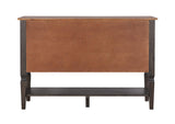DLU-DK1122-TA Sunset Trading Dakota 54" Buffet Server Table with Cabinets Drawers and Shelf | Dining Room, Kitchen, Entryway Sideboard | Distressed Brown and Ash Gray Wood