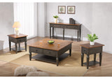 DLU-DK-2303-TA Sunset Trading Dakota Lamp Table | Distressed Brown and Ash Gray Solid Wood