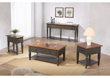 DLU-DK-2308-TA Sunset Trading Dakota Rectangular Coffee Table | Distressed Brown and Ash Gray Solid Wood