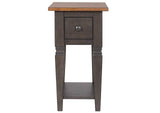 DLU-DK-2303-TA Sunset Trading Dakota Lamp Table | Distressed Brown and Ash Gray Solid Wood