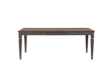DLU-DK4078-TA Sunset Trading Dakota 60-78" Rectangular Expandable Dining Table | Distressed Brown and Ash Gray Solid Wood | Space-Saving Kitchen Furniture | Seats 4, 6, 8