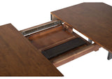 DLU-DK4078-TA Sunset Trading Dakota 60-78" Rectangular Expandable Dining Table | Distressed Brown and Ash Gray Solid Wood | Space-Saving Kitchen Furniture | Seats 4, 6, 8
