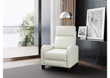 SY-1005-86-9102-81 Dana Pushback Leather Recliner Leather | Pearl White