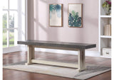 VH-8400-WG Sunset Trading Sunny Dining Nook Table Set | Distressed Antique White/ Grey Wood | Kitchen Corner Storage Bench Seating