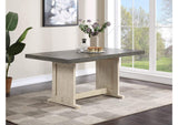 VH-8400-WG Sunset Trading Sunny Dining Nook Table Set | Distressed Antique White/ Grey Wood | Kitchen Corner Storage Bench Seating