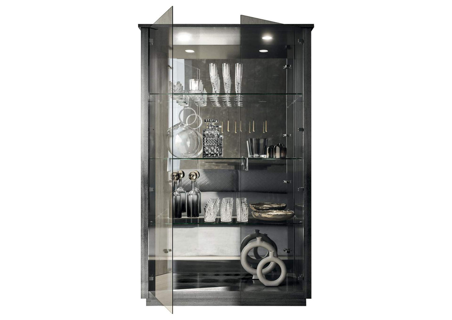 i38342 Vulcano 2 Door Curio Cabinet