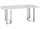 i27597 131 Silver Marble Dining Table