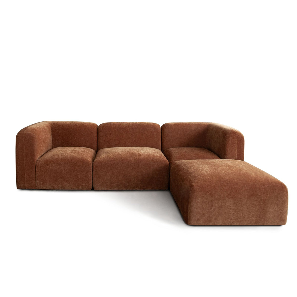 Echo 4PC Reversible Sectional in Amber Fabric