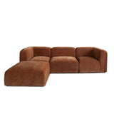 Echo 4PC Reversible Sectional in Amber Fabric