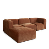 Echo 4PC Reversible Sectional in Amber Fabric