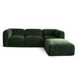 Echo 4PC Reversible Sectional in Spruce Green Fabric