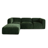 Echo 4PC Reversible Sectional in Spruce Green Fabric