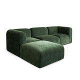 Echo 4PC Reversible Sectional in Spruce Green Fabric