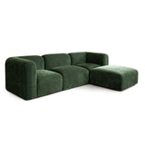 Echo 4PC Reversible Sectional in Spruce Green Fabric