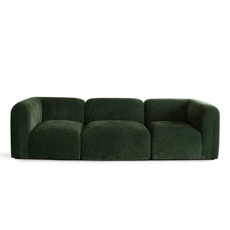 Echo 3PC Modular Sofa in Spruce Green Fabric